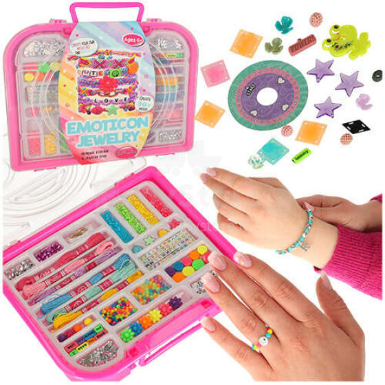 Ikonka Art.KX4872 Beads for making jewellery bracelets set in a case