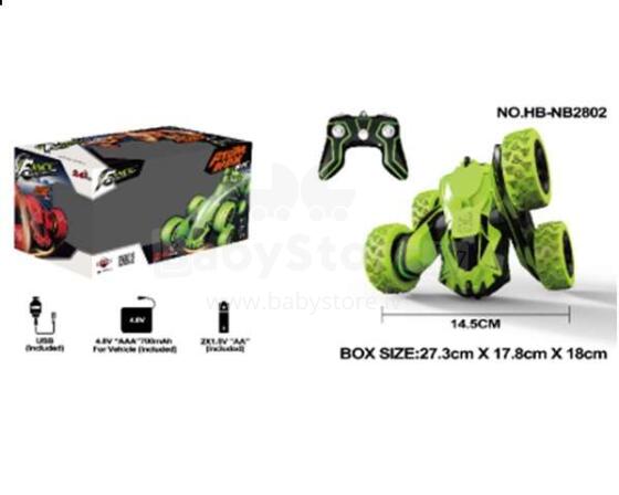 Ikonka Art.KX4704_1 RC Remote Controlled Stunt Car Acrobat green
