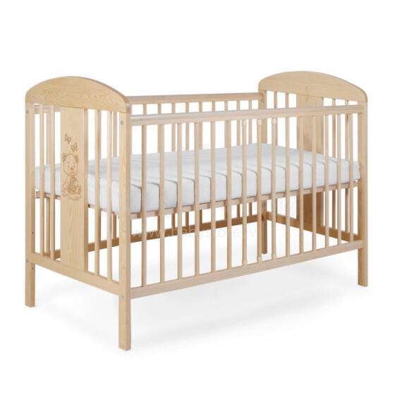 La Bebe™ Kids Wood Cot Tomi 20 Art.152181 Natural Bērnu kokā gultiņa 120x60cm