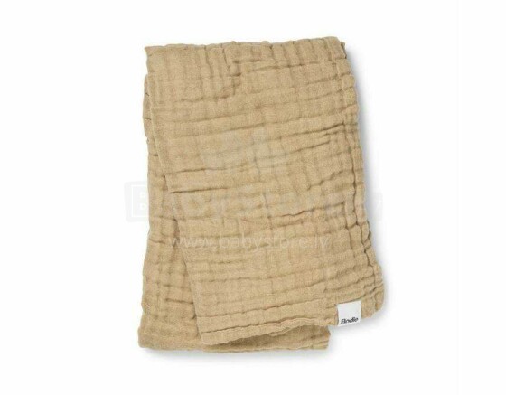 Elodie Details Crinkled Blanket 120x120 cm, Pure Khaki