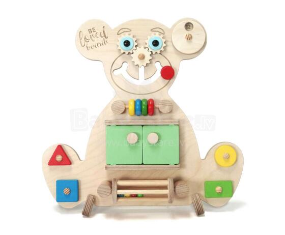 Beloved Boards Art.BBO002 Green Wooden board for the development of motor skills Bear