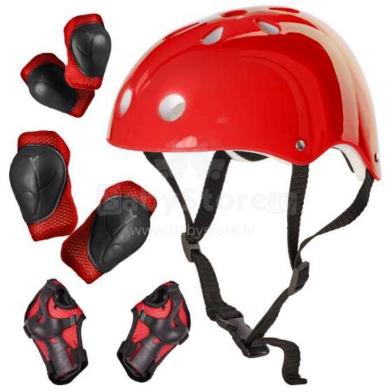 HELMET PROTECTORS FOR ROLLER SKATEBOARDING ADJUSTABLE Art.KX5613 RED