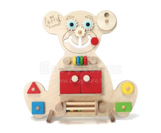 Beloved Boards Art.BBO002 Red Izglītojošais aktivitāšu dēlis  Lācis