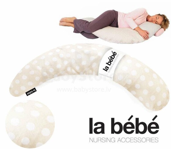La Bebe™ Moon Maternity Pillow Art.152367 White Dots, 195 cm