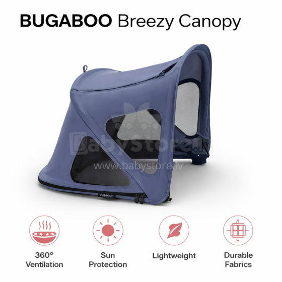 Bugaboo Fox/Cameleon3/Lynx breezy sun canopy v2 Art.152384 Seaside Blue Sun protection