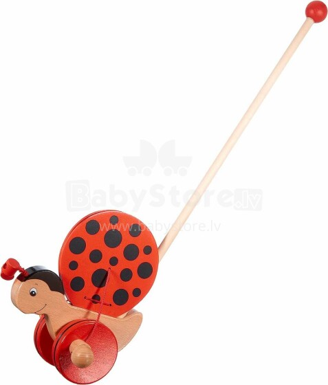 Goki Push-along animal Ladybird Florah Art.54950 Medinis ritininis žaislas