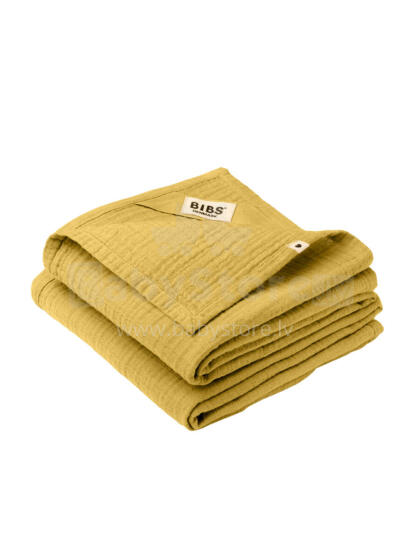 BIBS Muslin Cloth 2-pack Art.152798 Mustard