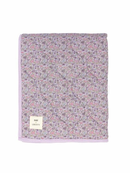 BIBS x Liberty Quilted Blanket Art.152819 Chamomile Lawn Violet Sky  - Детское одеяло 85x110см
