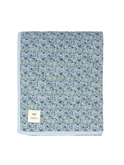 BIBS x Liberty Quilted Blanket Art.152820 Chamomile Lawn Baby Blue
