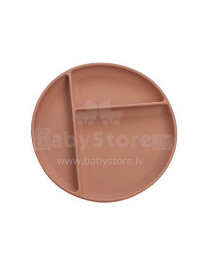 Atelier Keen Divided Silicone Suction Plate Art.152831 Cinnamon