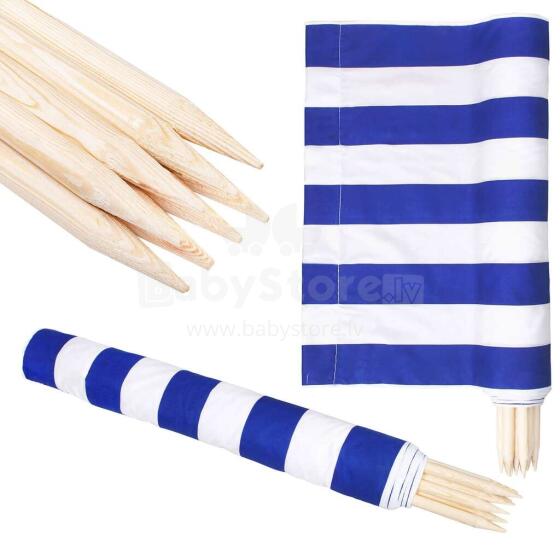 Ikonka Art.KX4493_1 Beach screen 10m blue and white