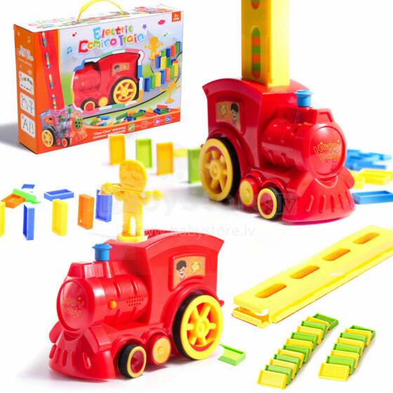 Ikonka Art.KX6680_2 Locomotive Train Jigsaw puzzle dominoes train red