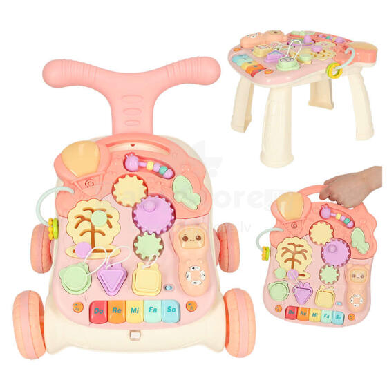 Ikonka Art.KX4608 Pushchair interactive learning table 3in1