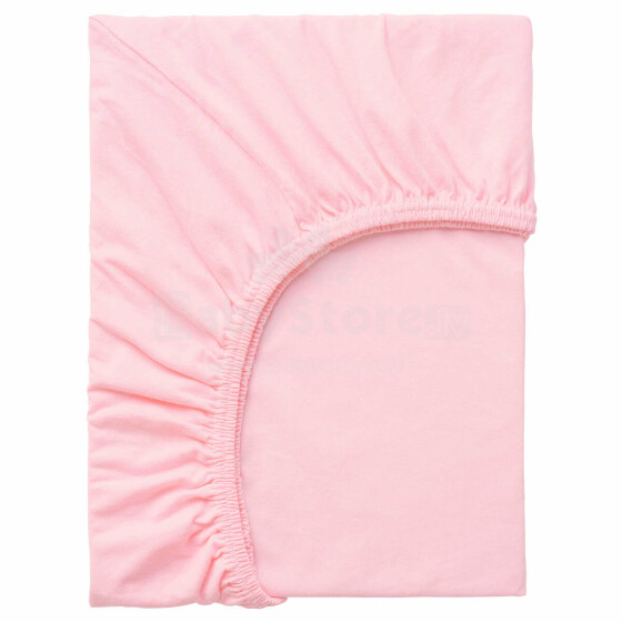 UR Kids Cotton  Art.153484 Pink Простынка хлопковая с резинкой 120x60cм