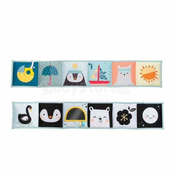 Taf Toys Baby First Book Art.226282  Двухсторонняя мягкая книжка для малышей