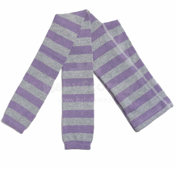 Weri Spezials Leggins for Children Purple-Grey Block Stripess ART.WERI-6630 High quality children's cotton leggings for girls with cute design
