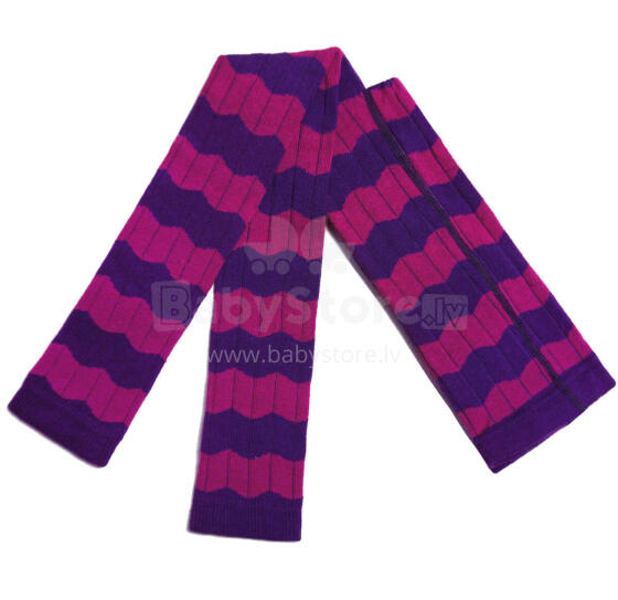 Weri Spezials Bērnu Leggingi Wavy Stripes ART.WERI-6640 Augstas kvalitātes bērnu kokvilnas legingi meitenēm ar jauku dizainu
