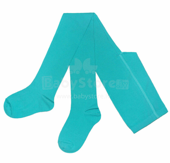 Weri Spezials Monochrome Children's Tights Monochrome Azure Blue ART.SW-0671 High quality children's cotton tights available in various stylish colors
