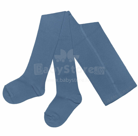 Weri Spezials Monochrome Children's Tights Monochrome Jeans Blue ART.WERI-1356 High quality children's cotton tights available in various stylish colors