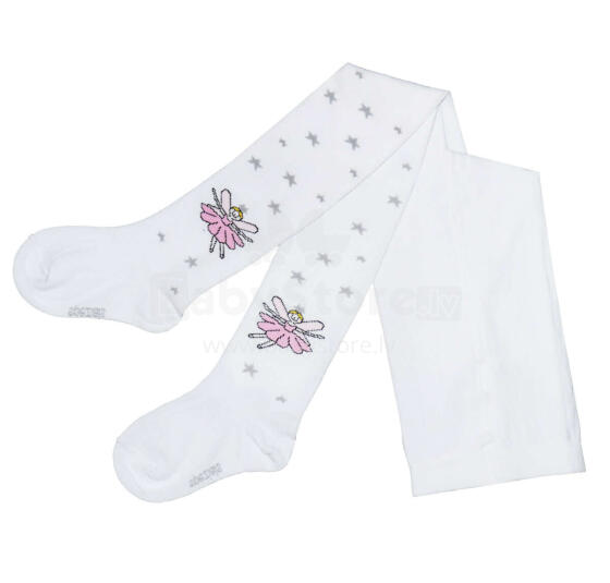 Weri Spezials Детские колготки Star Fairy White ART.WERI-6009 Высококачественные детские хлопковые колготки для девочек с милым дизайном