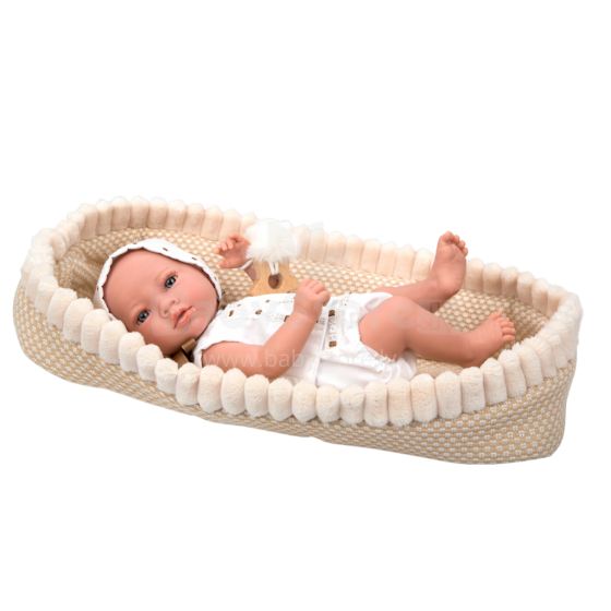 Arias Baby Doll Art.AR60680 Arias doll with a brown carrycot, 38 cm