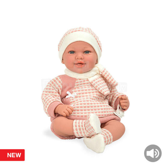 Arias Baby Art.AR653449 in pink clothes, laughing, 45 cm
