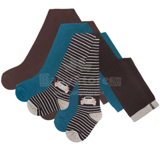 Weri Spezials Bērnu Zeķubikses Cars and Stripes Chocolate ART.SW-2065 Augstas kvalitātes bērnu kokvilnas trīs zeķubikšu pāru komplekts zēniem