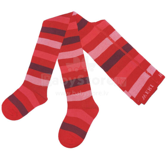 Weri Spezials Детские колготки Block Stripes Red ART.SW-0050 Высококачественные детские хлопковые колготки для девочек с милым дизайном