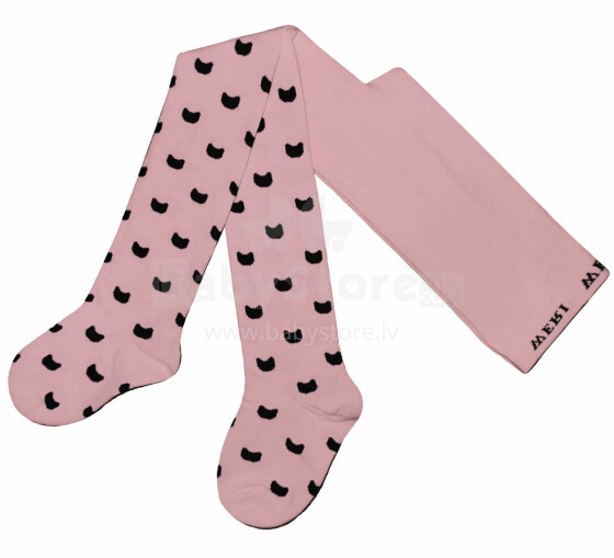 Weri Spezials Children's Tights Little Cats Dusky Pink ART.WERI-5224 High quality children's cotton tights for gilrs