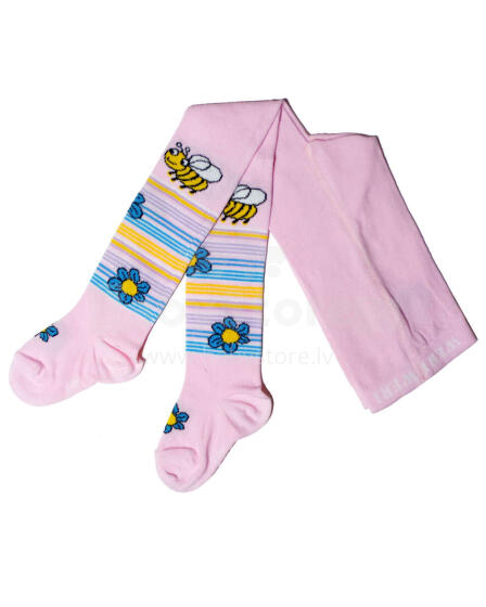 Weri Spezials Bērnu Zeķubikses Little Bee Light Pink ART.SW-1784 Augstas kvalitātes bērnu kokvilnas Zeķubikses meitenēm
