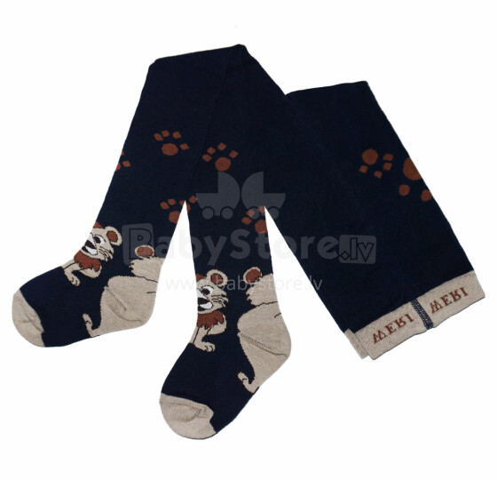 Weri Spezials Children's Tights Little Lion Navy ART.WERI-2207 High quality children's cotton tights for boys
