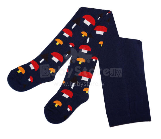 Weri Spezials Bērnu Zeķubikses Mushrooms Navy and Red ART.WERI-4433 Augstas kvalitātes bērnu kokvilnas Zeķubikses zēniem
