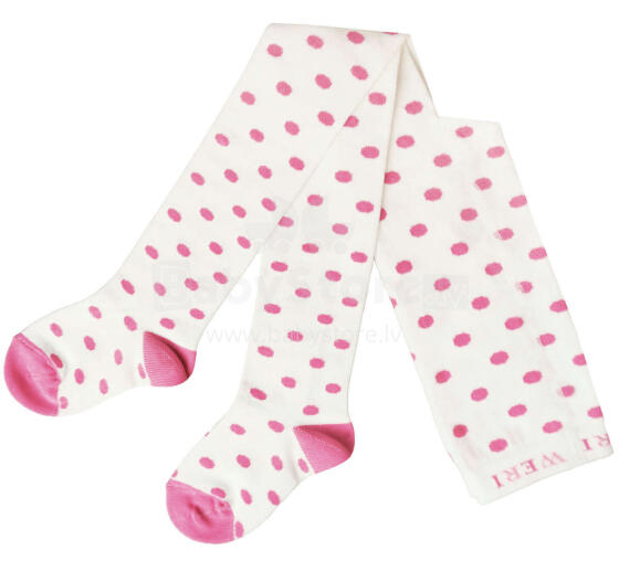 Weri Spezials Bērnu Zeķubikses Big Dots Cream and Rose ART.WERI-0163 Augstas kvalitātes bērnu kokvilnas Zeķubikses meitenēm