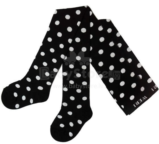Weri Spezials Bērnu Zeķubikses Big Dots Black and White ART.WERI-0194 Augstas kvalitātes bērnu kokvilnas Zeķubikses meitenēm
