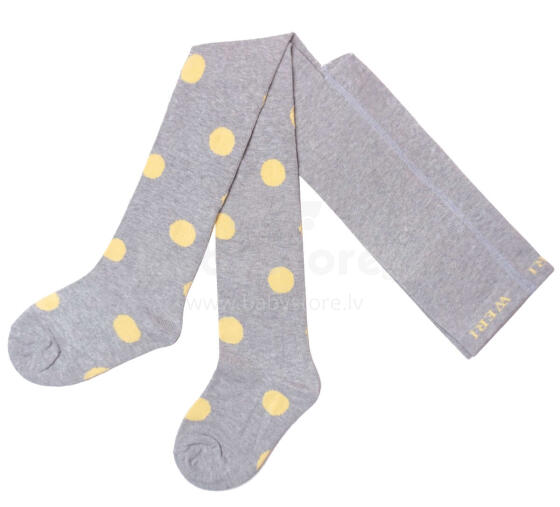 Weri Spezials Bērnu Zeķubikses Big Dots Grey and Vanilla ART.WERI-7219 Augstas kvalitātes bērnu kokvilnas Zeķubikses meitenēm