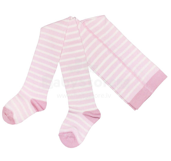Weri Spezials Bērnu Zeķubikses White Stripes Light Pink ART.WERI-2948 Augstas kvalitātes bērnu kokvilnas Zeķubikses bērniem