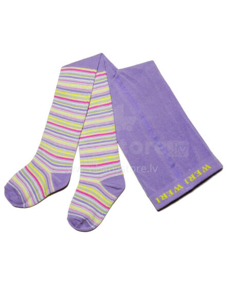 Weri Spezials Bērnu Zeķubikses Colorful Stripes Lilac ART.SW-0191 Augstas kvalitātes bērnu kokvilnas Zeķubikses meitenēm