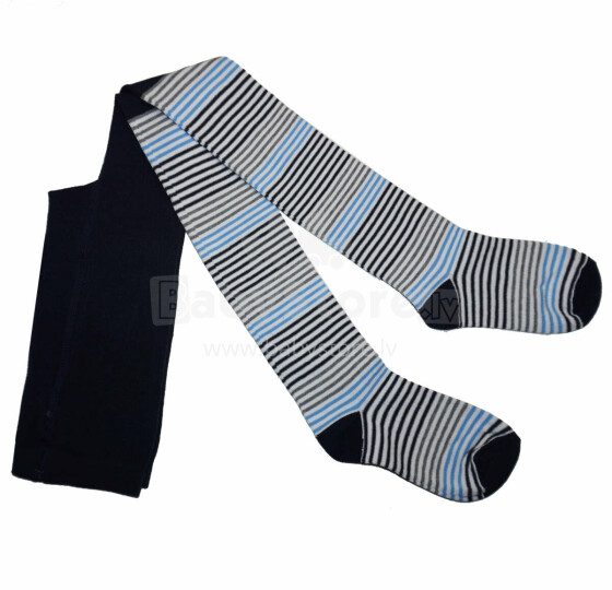 Weri Spezials Children's Tights Three Stripes Navy ART.WERI-5726 High quality children's cotton tights for boys