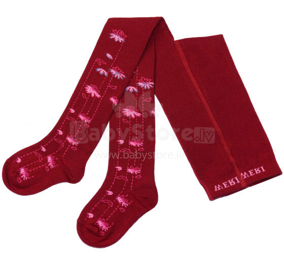 Weri Spezials Bērnu Zeķubikses Elegant Flowers Ruby ART.WERI-2396 Augstas kvalitātes bērnu kokvilnas Zeķubikses meitenēm