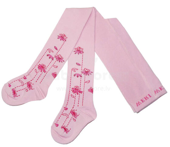 Weri Spezials Bērnu Zeķubikses Elegant Flowers Light Pink ART.WERI-2183 Augstas kvalitātes bērnu kokvilnas Zeķubikses meitenēm