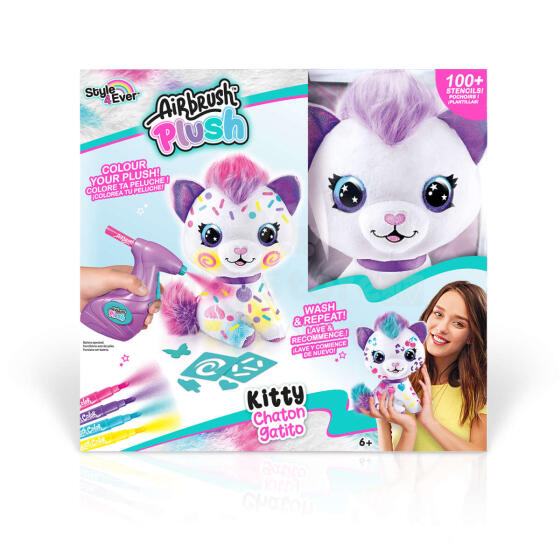 Style 4 Ever plush with airbrush Kitty, 25 cm