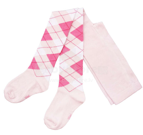 Weri Spezials Bērnu Zeķubikses Jacquard Light Pink and Dark Pink ART.WERI-2544 Augstas kvalitātes bērnu kokvilnas Zeķubikses bērniem
