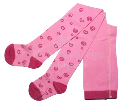 Weri Spezials Bērnu Zeķubikses Hearts and Swirls Light and Dark Pink ART.WERI-4823 Augstas kvalitātes bērnu kokvilnas Zeķubikses meitenēm