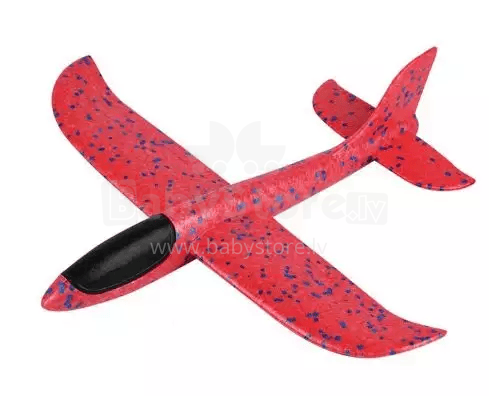 Ikonka Art.KX7956_2 Red Glider plane Styrofoam 8LED MIX 48x47cm
