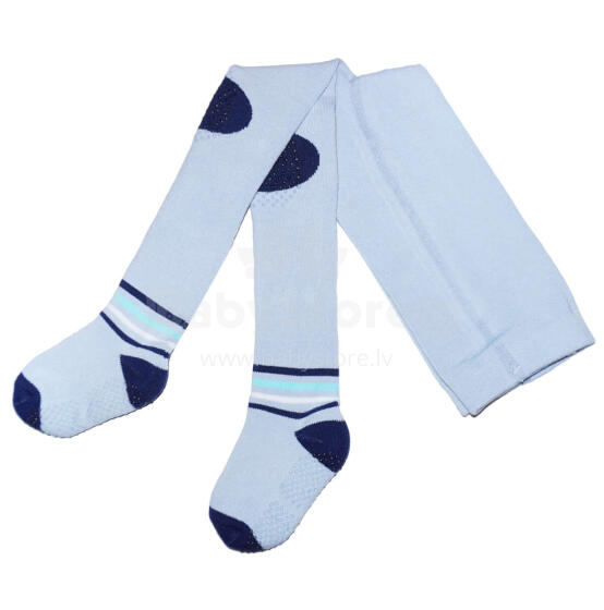 Weri Spezials Bērnu Zeķubikses Four Stripes Light Blue ART.WERI-0402 Augstas kvalitātes siltas plīša Neslīdošas bērnu kokvilnas Zeķubikses zēniem