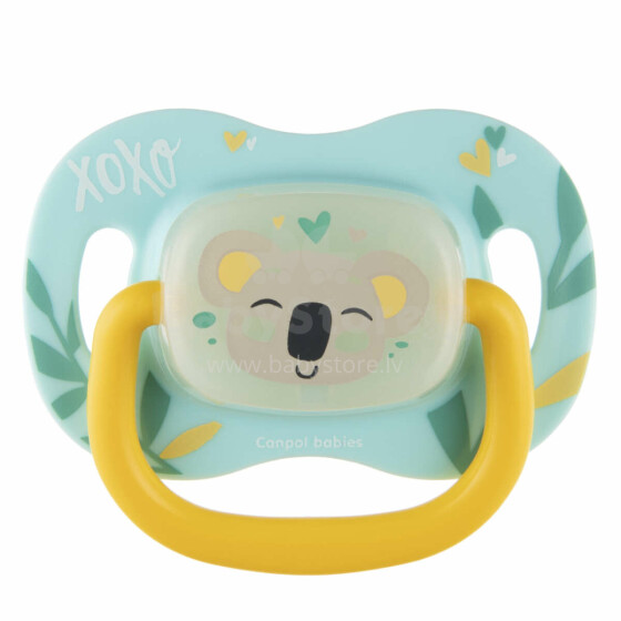 CANPOL BABIES Exotic Art.34/921_koal Silicone pacifier with symmetrical shape 6-18M