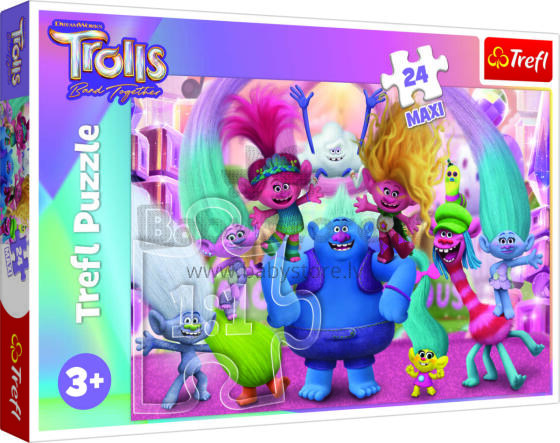 TREFL TROLLS Maxi puzzle, 24 pcs