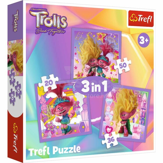 TREFL TROLLS 3 dėlionių rinkinys „Troliai 3“