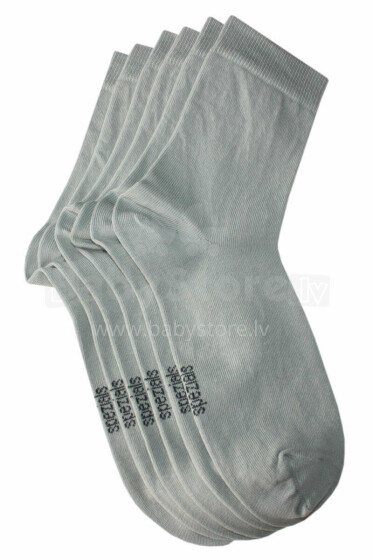 Weri Spezials Children's Socks Monochrome Grey Olive ART.SW-0739 Pack of three high quality children's cotton socks