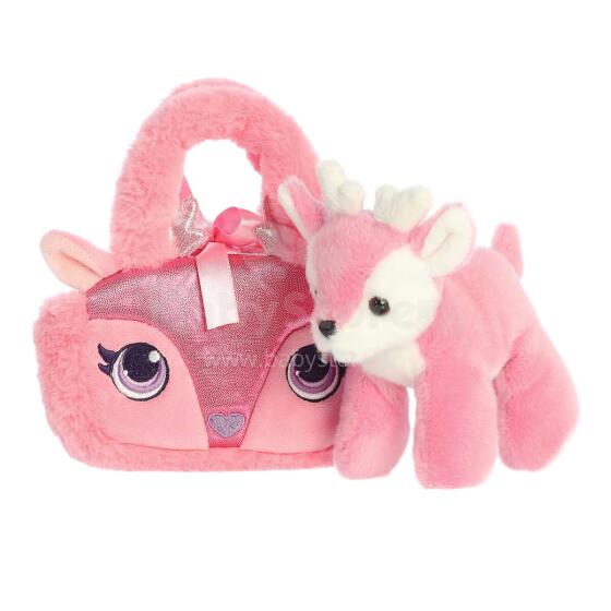 AURORA Fancy Pals Plīša briedis rozā somiņā 20 cm